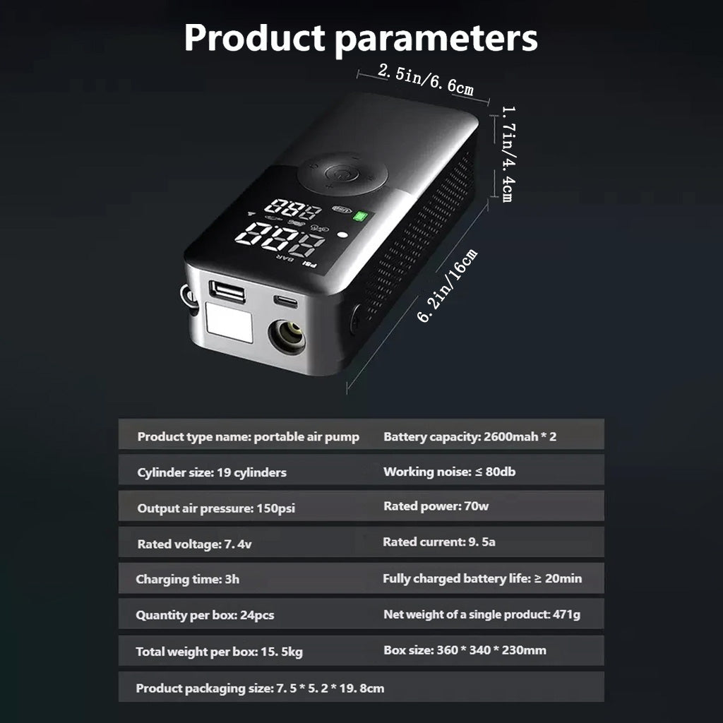 Portable Tire Inflator for Car